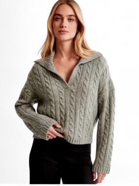 A&F cable knit sweater
